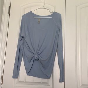 V neck light blue sweater